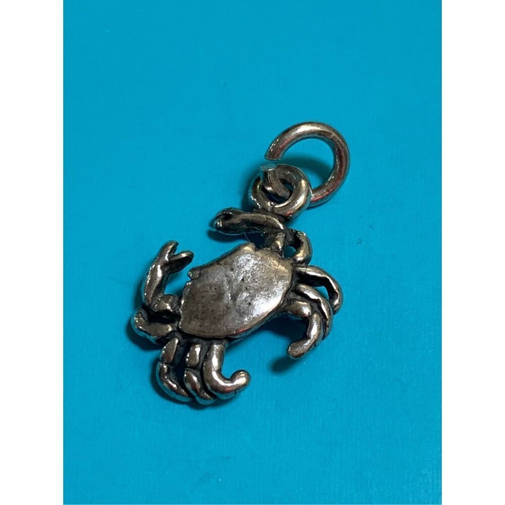 .925 Crab Sterling Silver Jewelry Charm #sea life